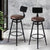 Levede Industrial Bar Stools Kitchen Stool PU Leather Barstools Swivel Chair