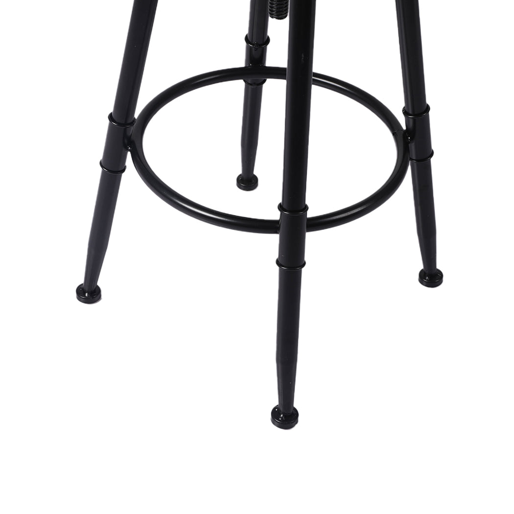 Levede 2x Industrial Bar Stools Kitchen Stool PU Leather Barstools Chairs