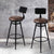 Levede 2x Industrial Bar Stools Kitchen Stool PU Leather Barstools Chairs