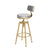 Levede Bar Stools Kitchen Stool Chair Swivel Barstools Velvet Padded Seat Grey