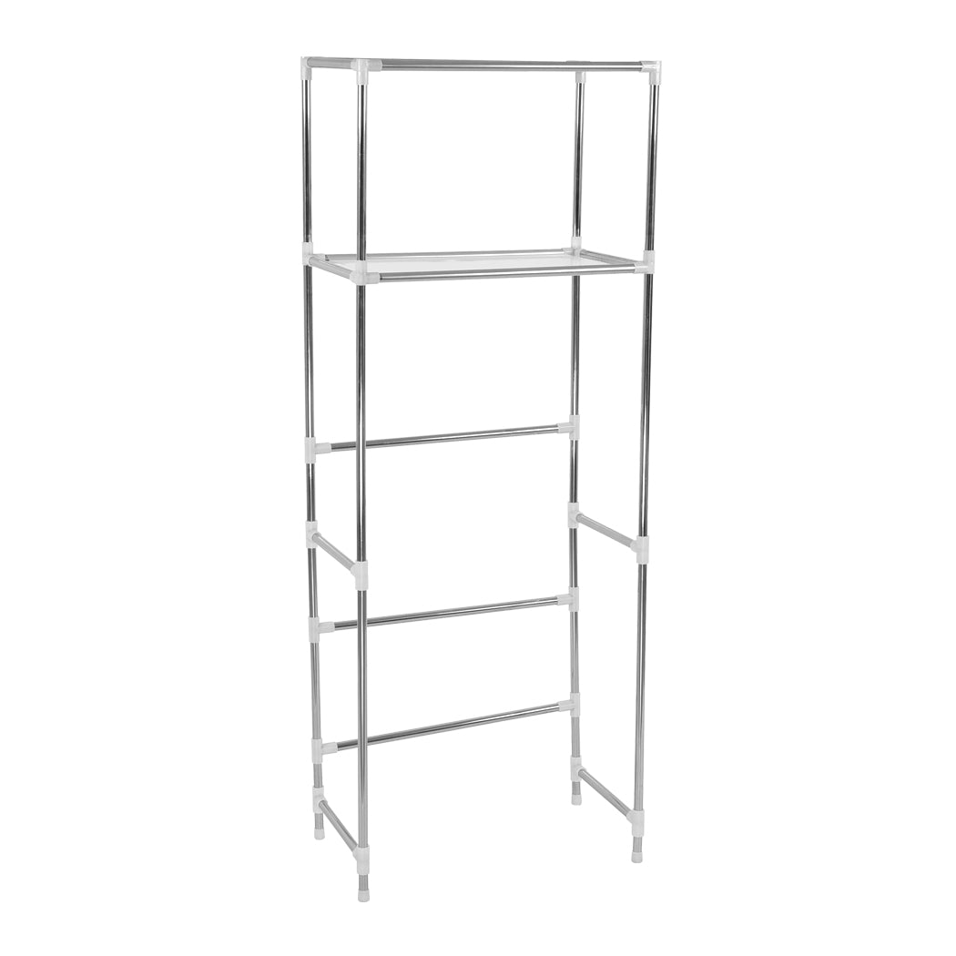 2 Tier Toilet Bathroom Laundry Washing Machine Storage Rack Shelf Unit Organizer