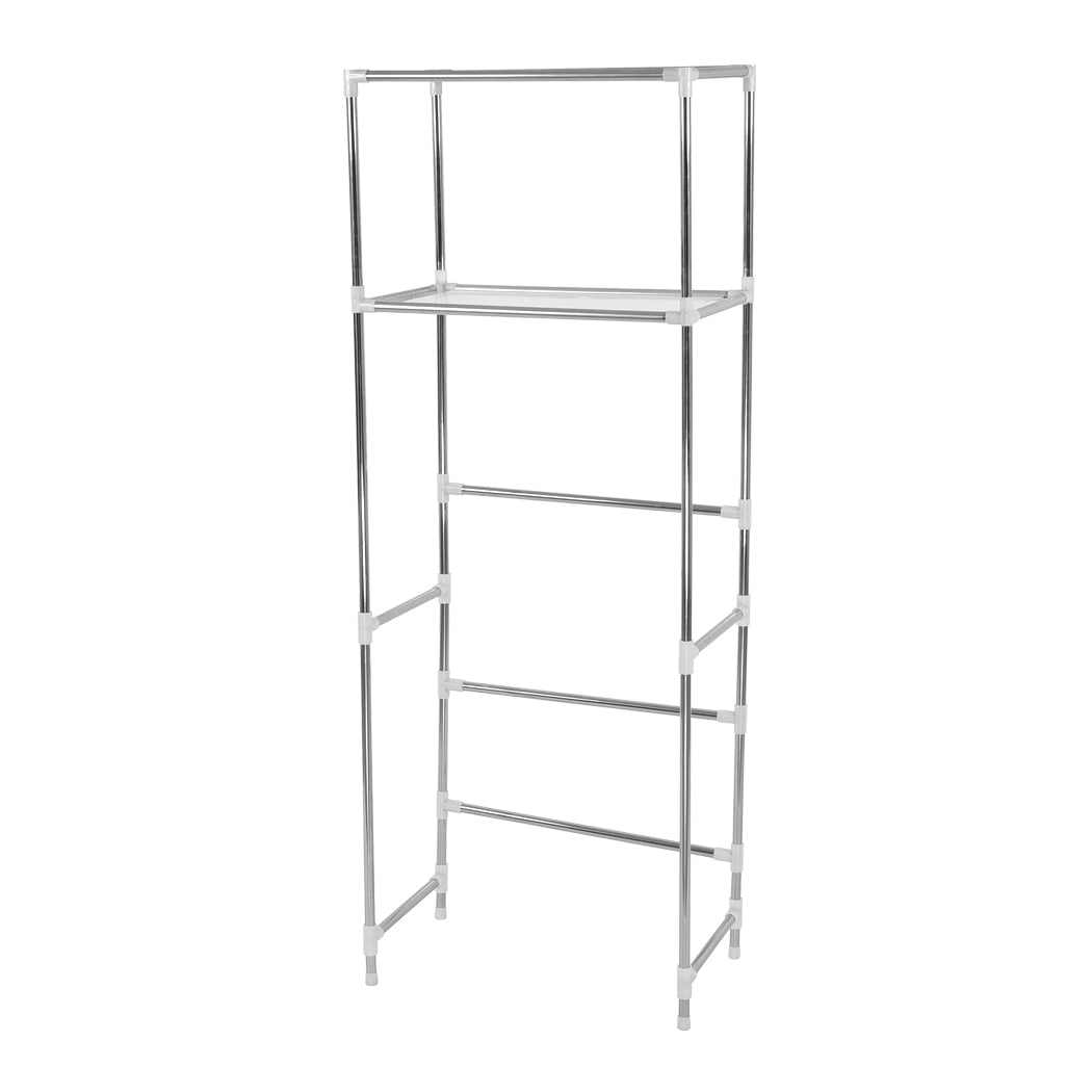 2 Tier Toilet Bathroom Laundry Washing Machine Storage Rack Shelf Unit Organizer