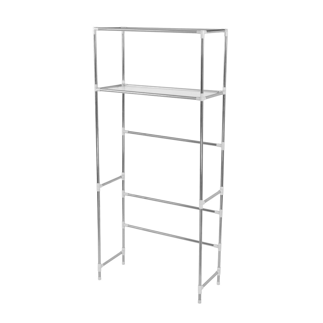 2 Tier Toilet Bathroom Laundry Washing Machine Storage Rack Shelf Unit Organizer