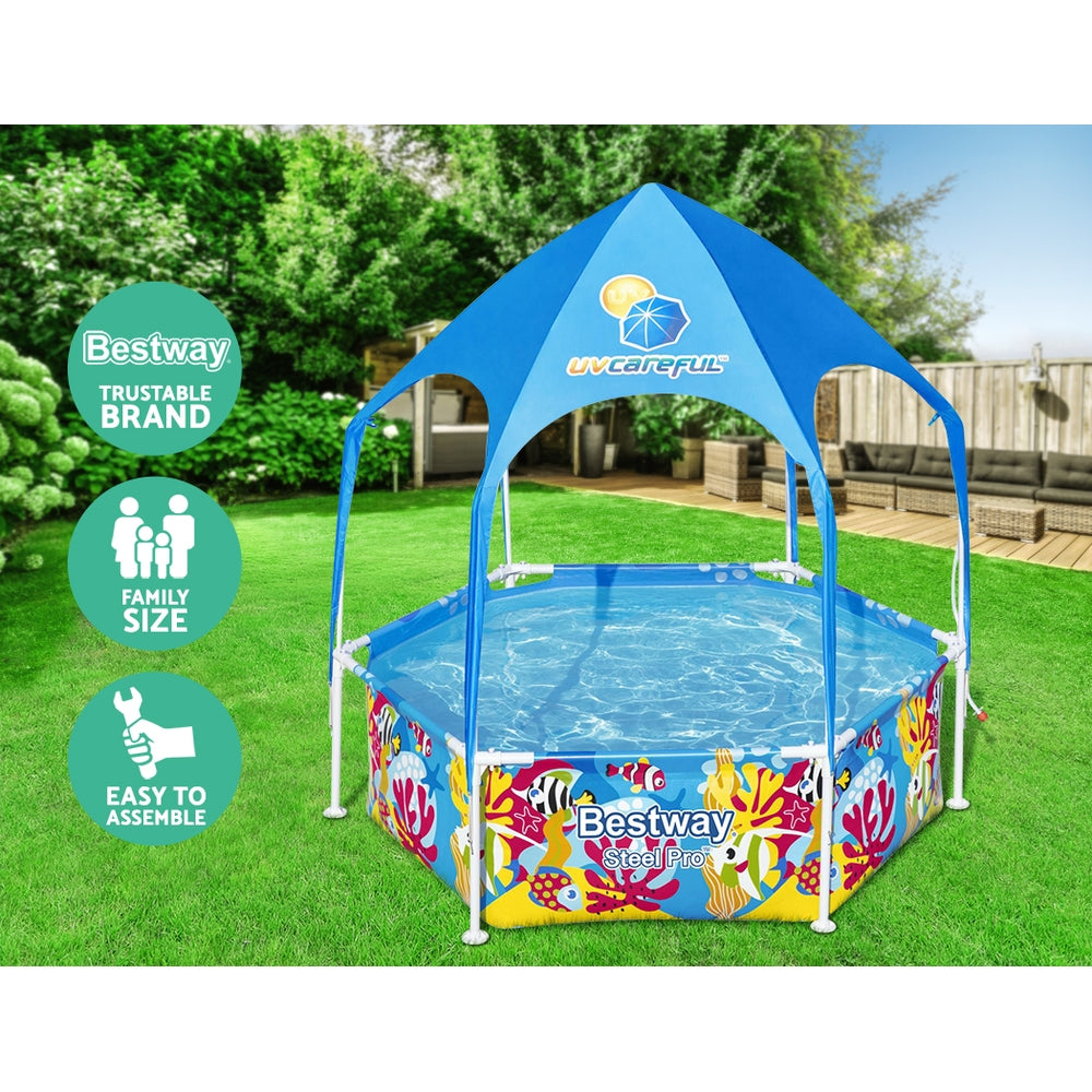 Bestway Swimming Pool Above Ground Plays Kids Steel Pro� Mist Shade Pools