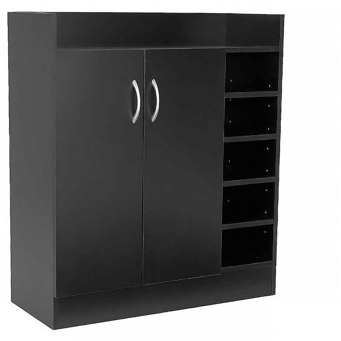 21 Pairs Shoe Cabinet Rack Storage Organiser - 80 x 30 x 90cm - Black