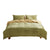 Cosy Club Washed Cotton Quilt Set Yellow Lime Double