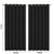 2x Blockout Curtains Panels 3 Layers Eyelet Room Darkening 240x230cm Black