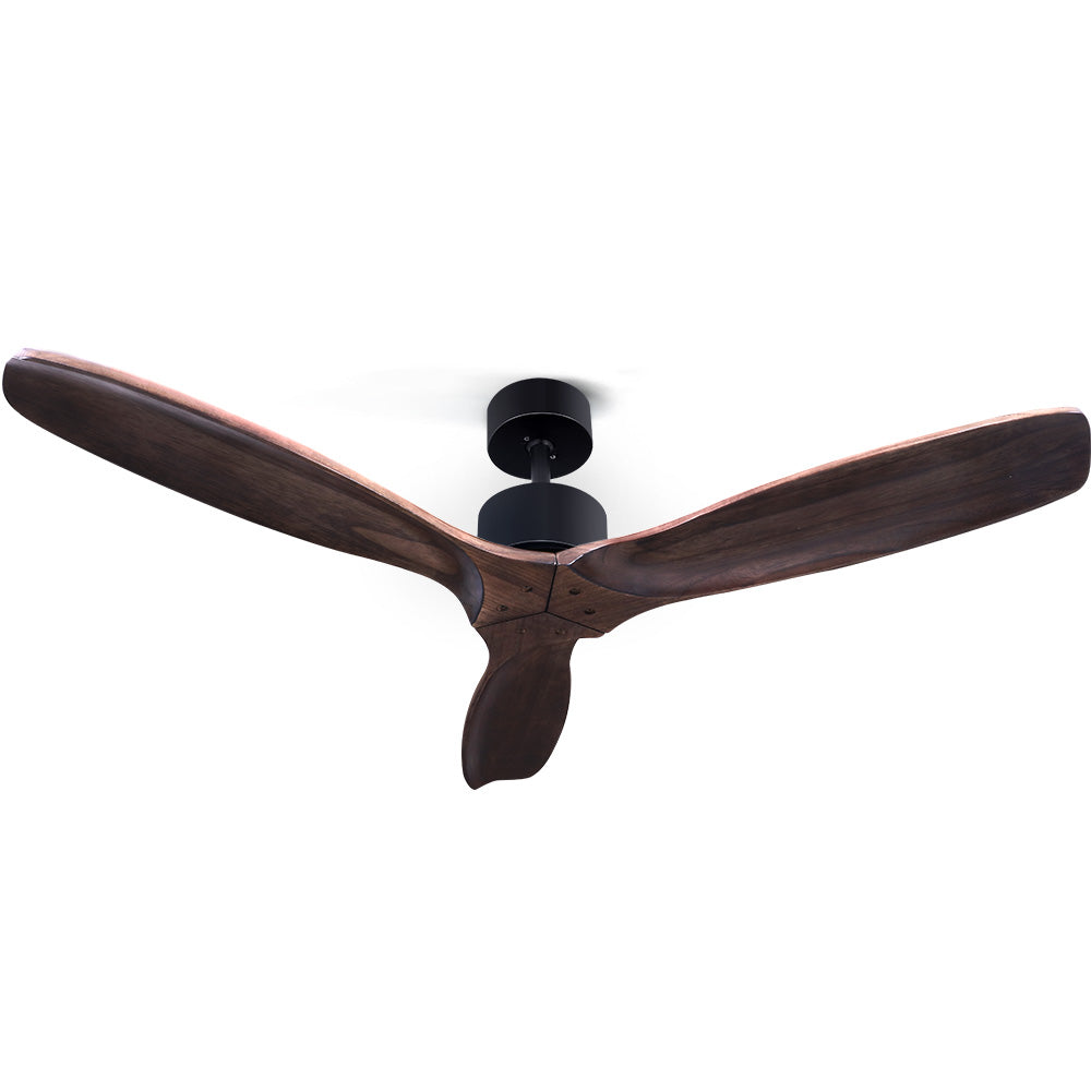 Devanti 52&#39;&#39; Ceiling Fan With Remote Control Fans 3 Wooden Blades Timer 1300mm