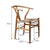 Set of 2 Dining Chairs Rattan Seat Side Chair Kitchen Wood Furniture Oak