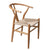 Set of 2 Dining Chairs Rattan Seat Side Chair Kitchen Wood Furniture Oak