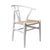 Set of 2 Dining Chairs Rattan Seat Side Chair Kitchen Wood Furniture White