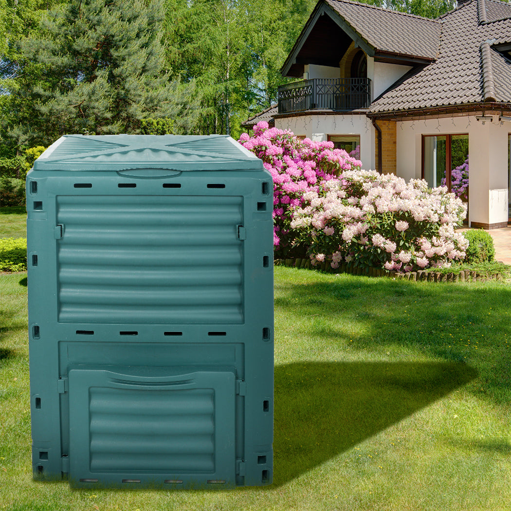 290L Compost Bin Food Waste Recycling Composter Kitchen Garden Composting Green