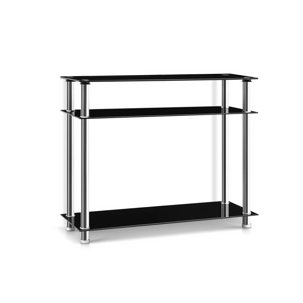Artiss Entry Hall Console Table - Black &amp; Silver