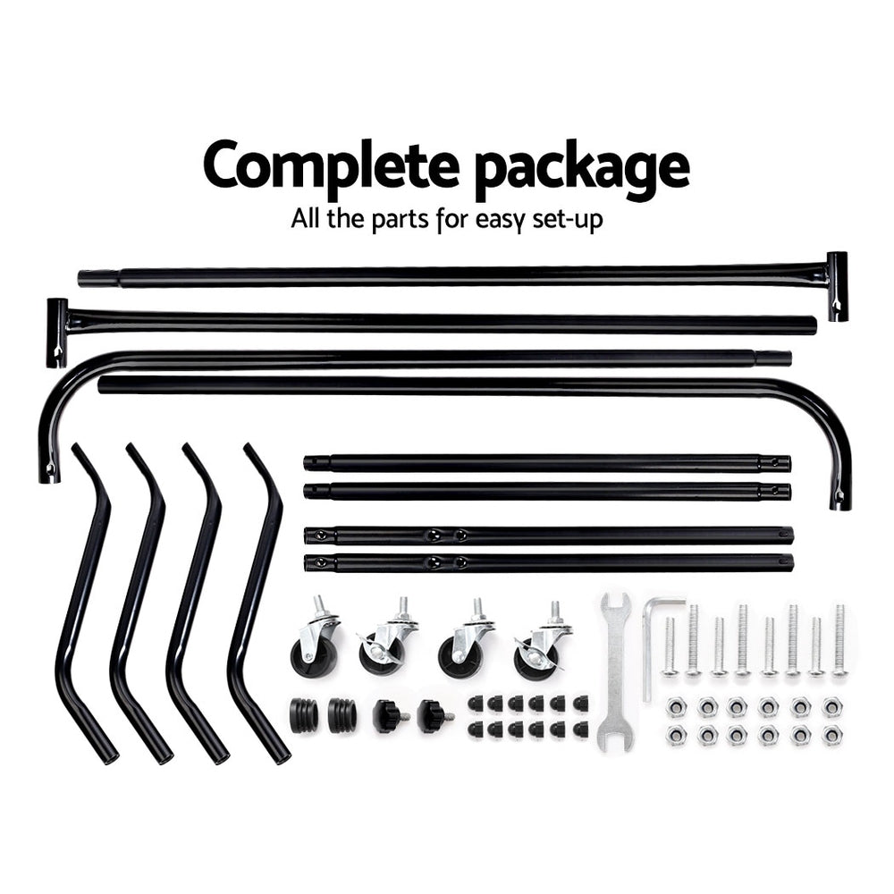 Artiss 6FT Clothes Racks Metal Garment Display Rolling Rail Hanger Airer Stand Portable