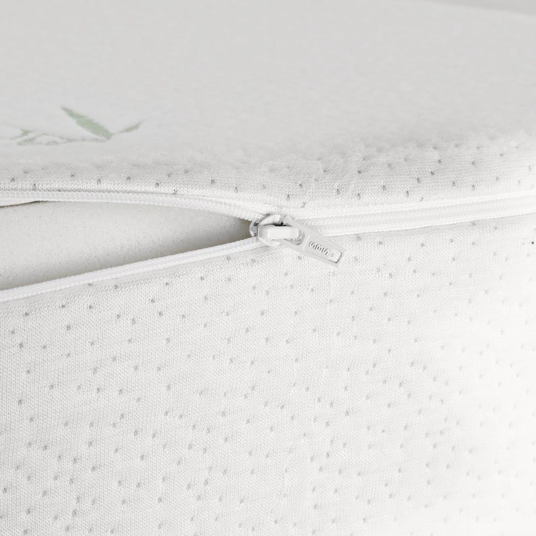 DreamZ Bedding Wedge Pillow Memory Foam Cushion Back Neck Support Bamboo 25cm