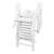 Gardeon Adirondack Beach Chair with Ottoman - White