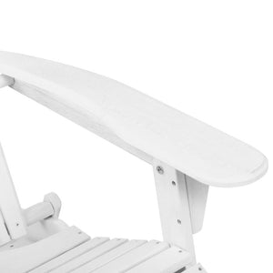 Gardeon Adirondack Beach Chair with Ottoman - White