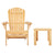 Gardeon 3 Piece Wooden Outdoor Beach Chair and Table Set