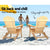 Gardeon 3 Piece Wooden Outdoor Beach Chair and Table Set