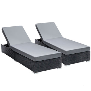Gardeon Sun Lounge Wicker Lounger Outdoor Furniture Rattan Garden Day Bed Sofa Black