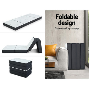Giselle Bedding Portable Mattress Folding Foldable Foam Floor Bed Tri Fold 180cm