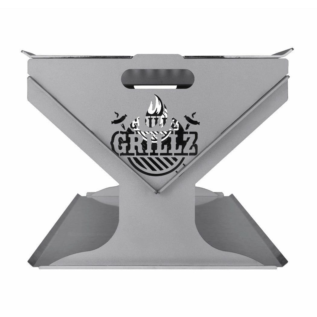 Grillz Fire Pit BBQ Outdoor Camping Portable Patio Heater Folding Packed Steel