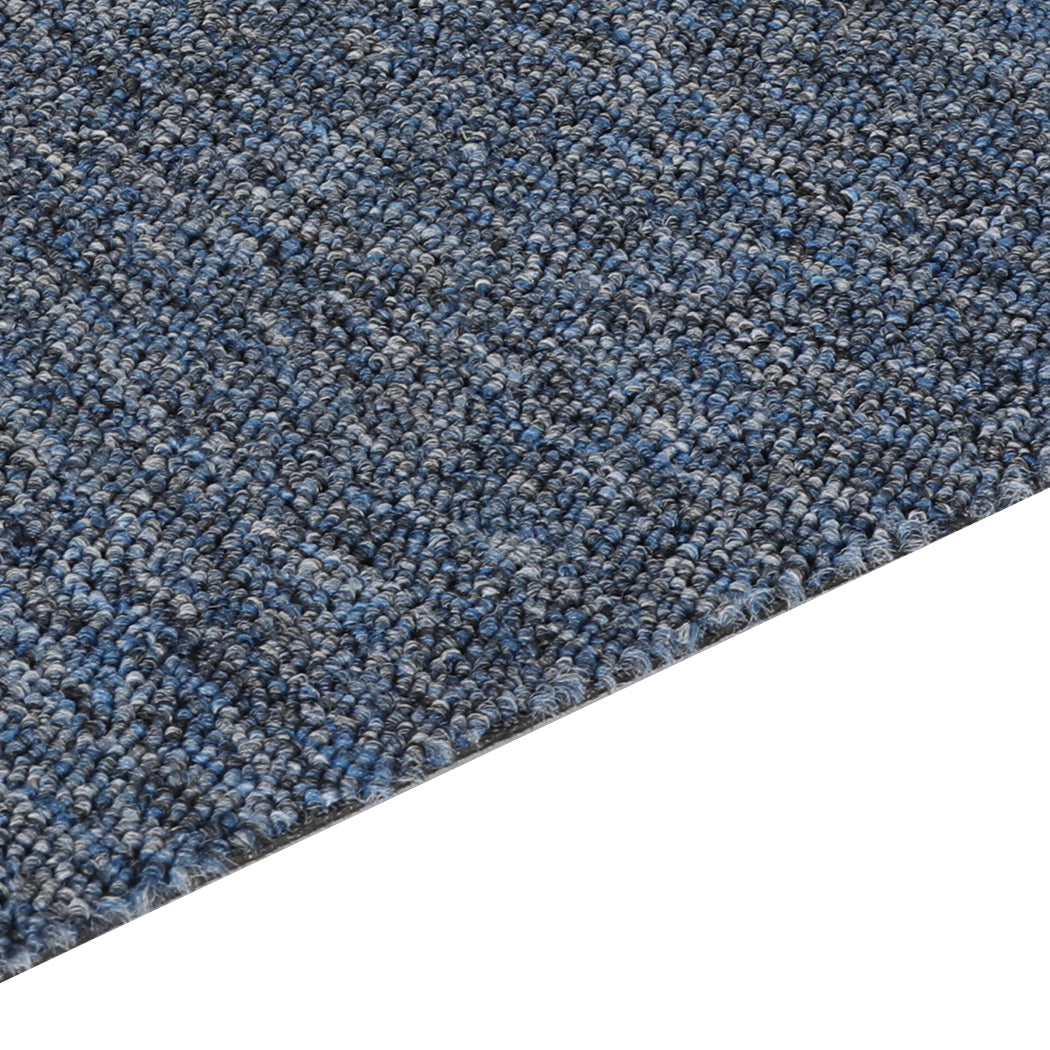 Marlow 20x Carpet Tiles 5m2 Box Heavy Commercial Retail Office Premium Flooring Blue