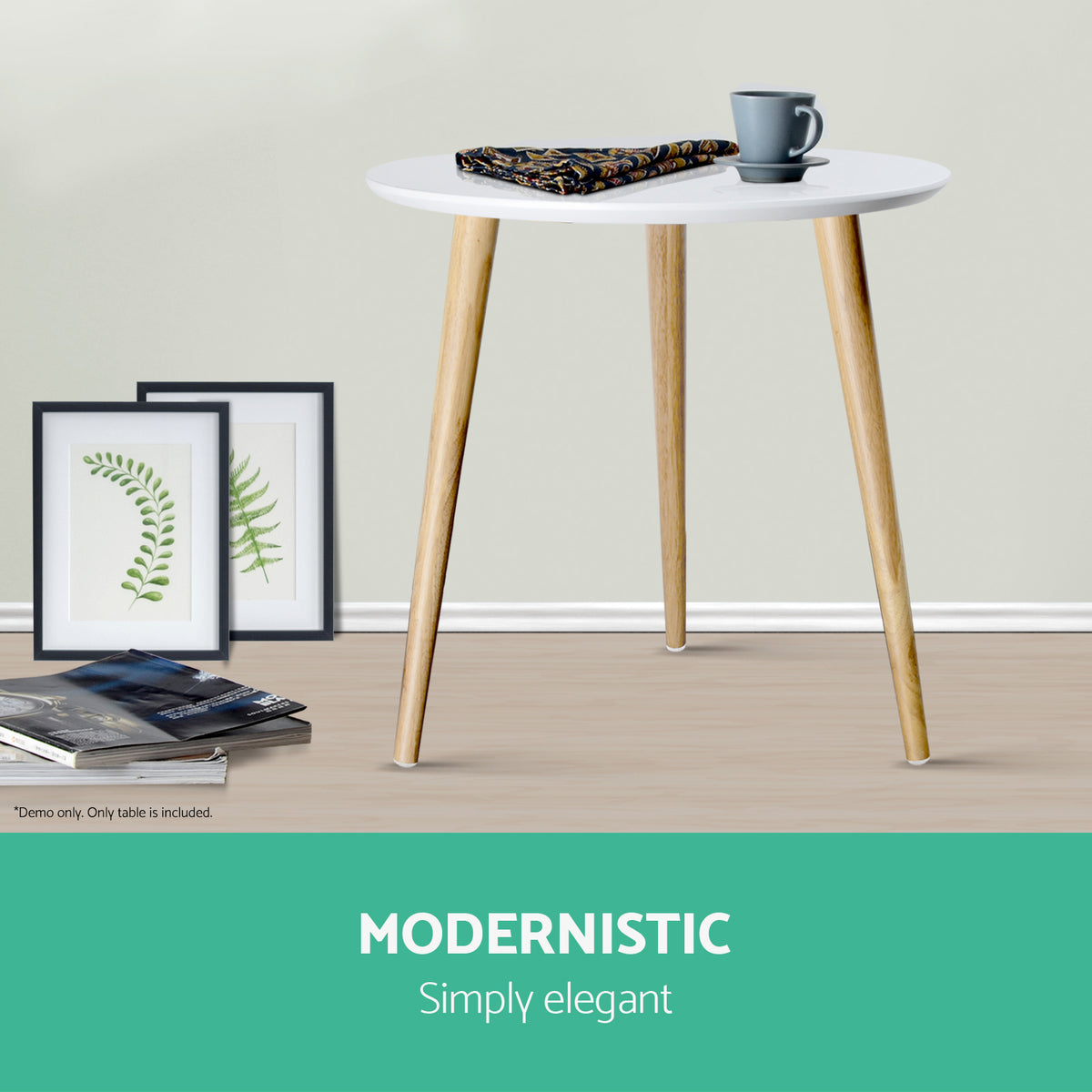 Artiss Coffee Table Round Side End Tables Bedside Furniture Wooden Scandinavian