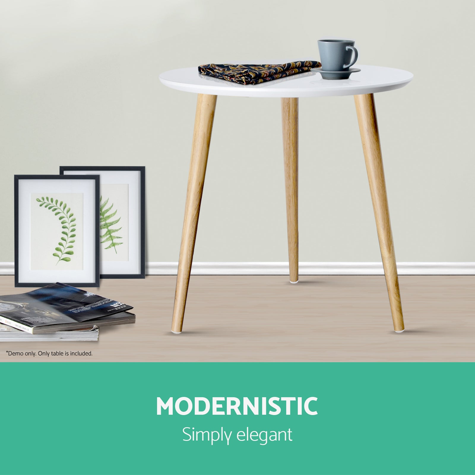 Artiss Coffee Table Round Side End Tables Bedside Furniture Wooden Scandinavian