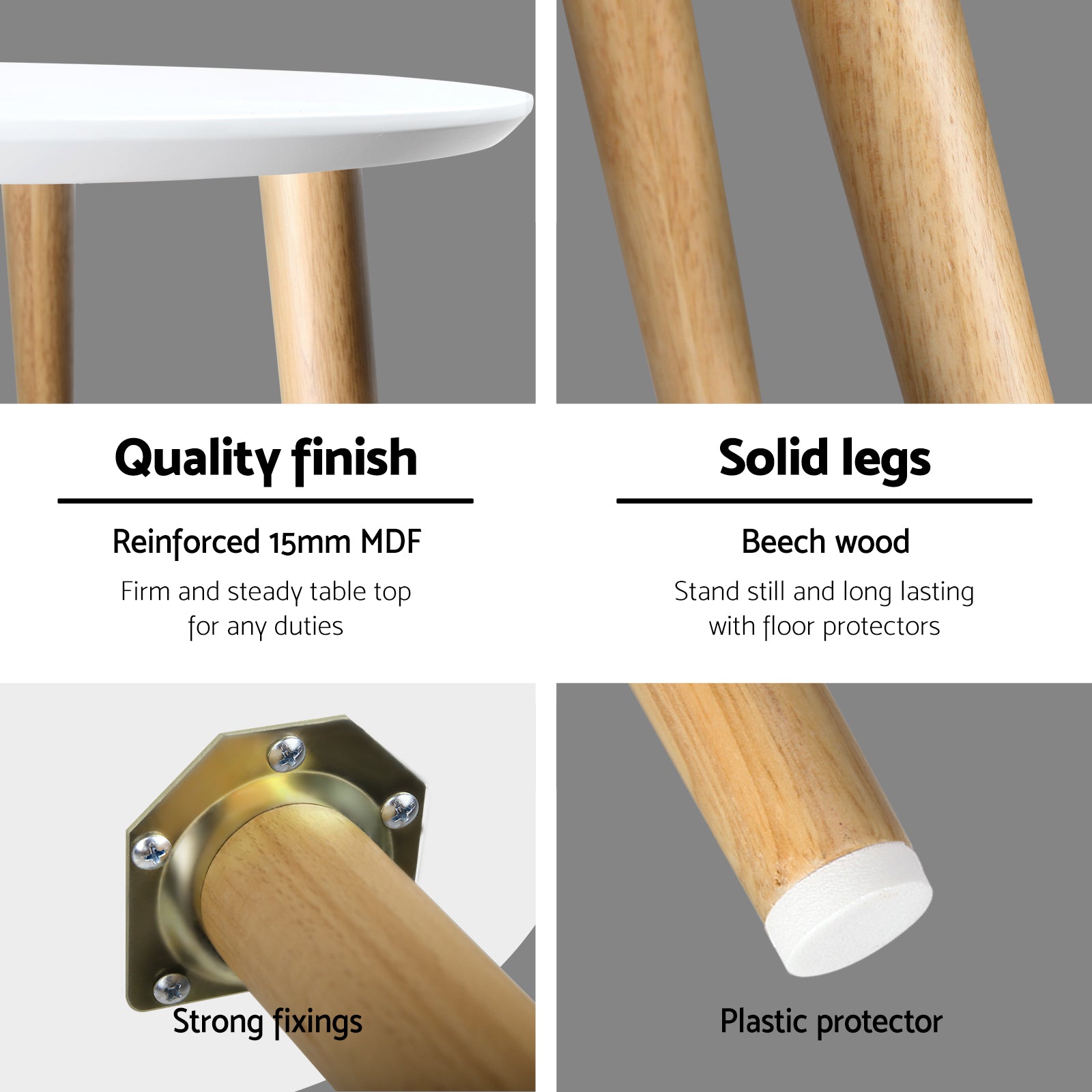 Artiss Coffee Table Round Side End Tables Bedside Furniture Wooden Scandinavian