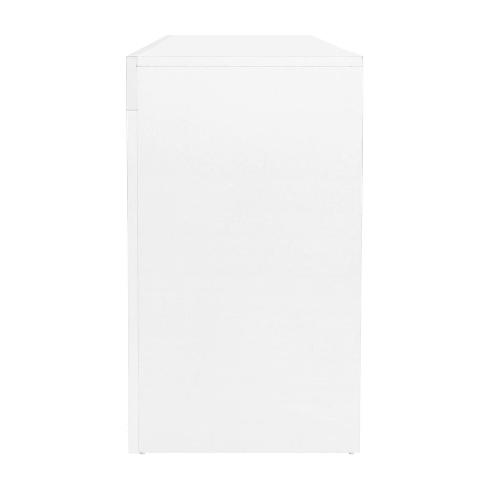 Artiss TV Cabinet Entertainment Unit Stand RGB LED Gloss Furniture 160cm White