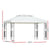 Instahut Gazebo 4x3m Party Marquee Outdoor Wedding Event Tent Iron Art White