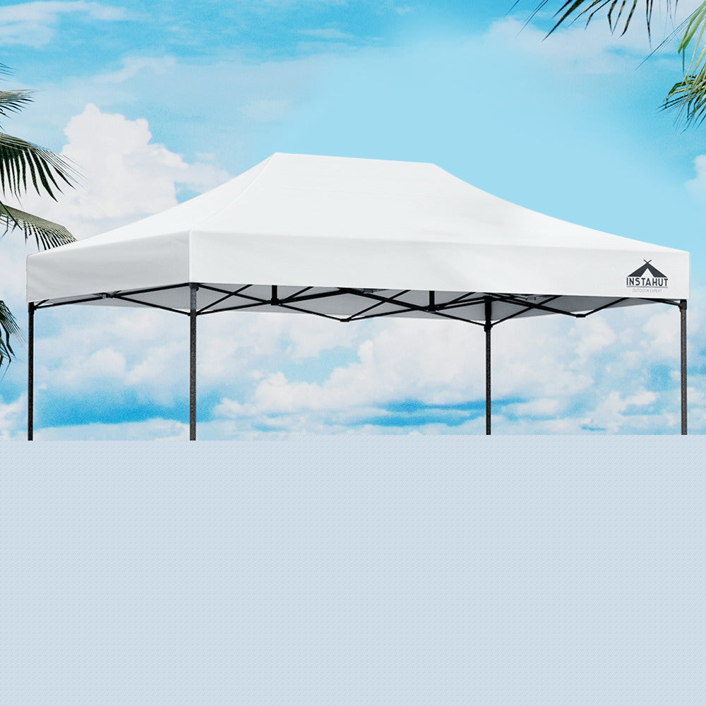 Instahut Gazebo Pop Up Marquee 3x4.5 Outdoor Wedding Gazebos Base Pod Kit White