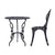 Gardeon 3PC Outdoor Setting Cast Aluminium Bistro Table Chair Patio Black