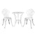 Gardeon Outdoor Furniture Chairs Table 3pc Aluminium Bistro White