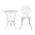 Gardeon Outdoor Furniture Chairs Table 3pc Aluminium Bistro White