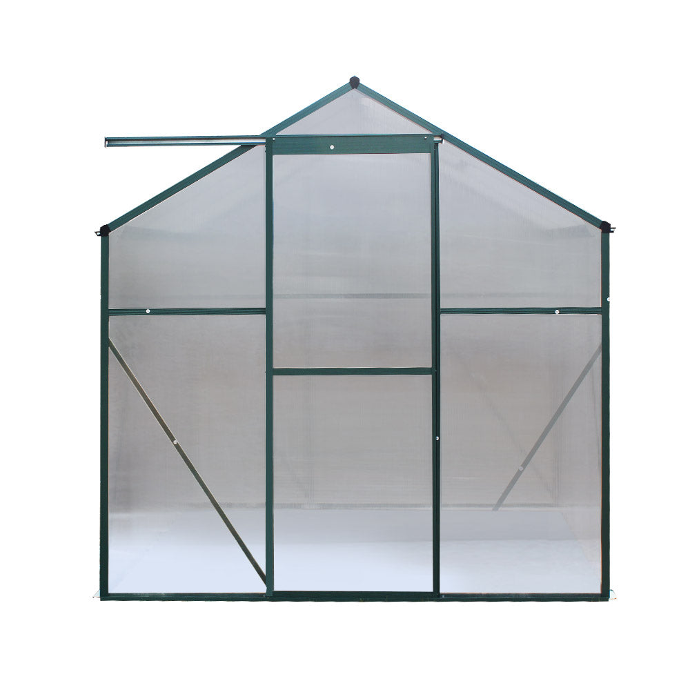 Greenfingers Aluminum Greenhouse Green House Garden Shed Polycarbonate 2.52x1.9M