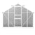 Greenfingers Greenhouse Aluminium Polycarbonate Green House Garden Shed 3x2.5M