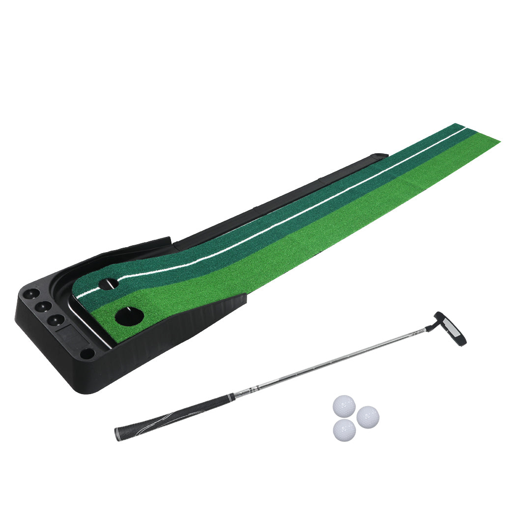 Golf Putting Mat Portable Auto Return Practice Putter Trainer Indoor Outdoor Type A