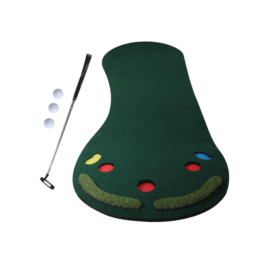 3M Golf Putting Mat Practice Training Indoor Outdoor Portable Slope Balls Putter
