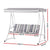 Gardeon Outdoor Swing Chair Garden Bench 3 Seater Canopy Cushion Furniture