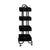 Levede 4 Tiers Kitchen Trolley Cart Steel Storage Rack Shelf Organiser Black