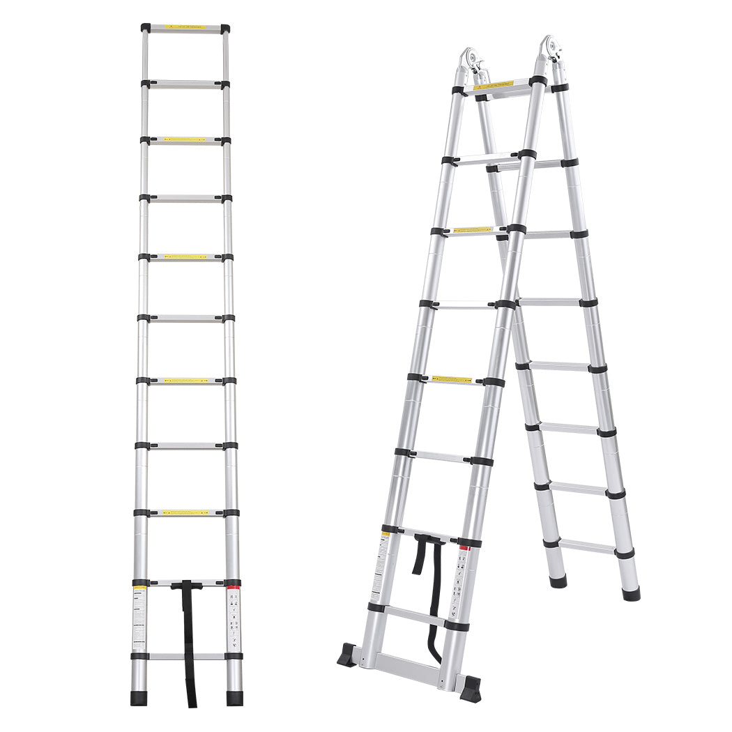 2M Telescopic Aluminium Multipurpose Ladder Extension Alloy Extendable Step