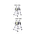 2.5M+2.5M Telescopic Aluminium Multipurpose Ladder Extension Alloy Extendable Step