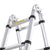 2.5M+2.5M Telescopic Aluminium Multipurpose Ladder Extension Alloy Extendable Step