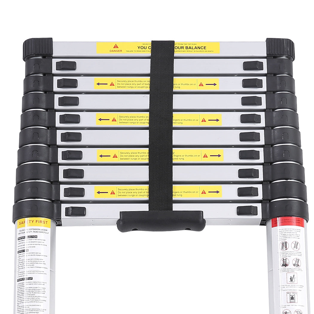 2.5M+2.5M Telescopic Aluminium Multipurpose Ladder Extension Alloy Extendable Step