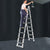 2.5M+2.5M Telescopic Aluminium Multipurpose Ladder Extension Alloy Extendable Step