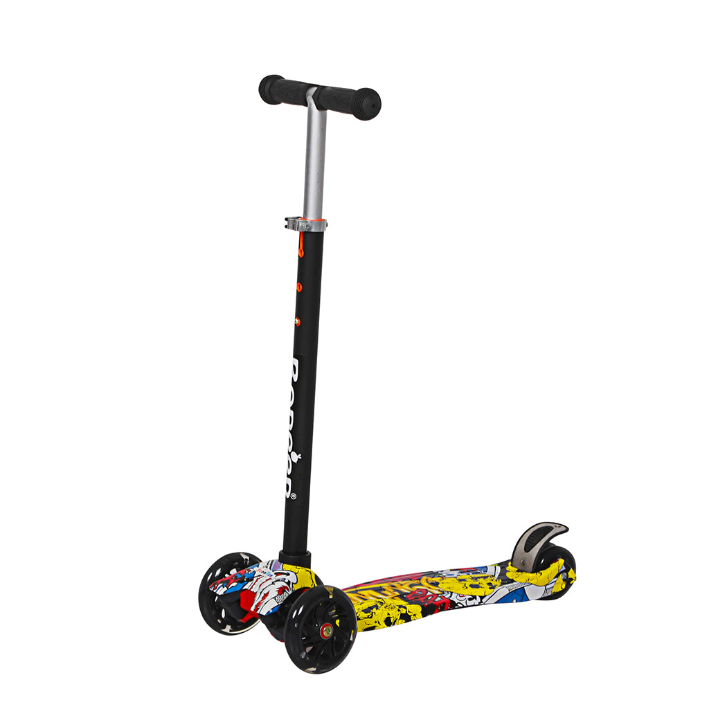 BoPeep Kids Scooter 3 Wheels Slider Toddler Toys Adjustable Height Flashing LED