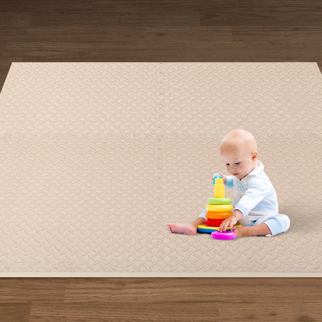 Bopeep Kids Play Mat Floor Baby Crawling Mats Foldable Waterproof Carpet White