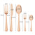 Stainless Steel Cutlery Set Glossy Knife Fork Spoon Child Travel Rose Gold 30pcs